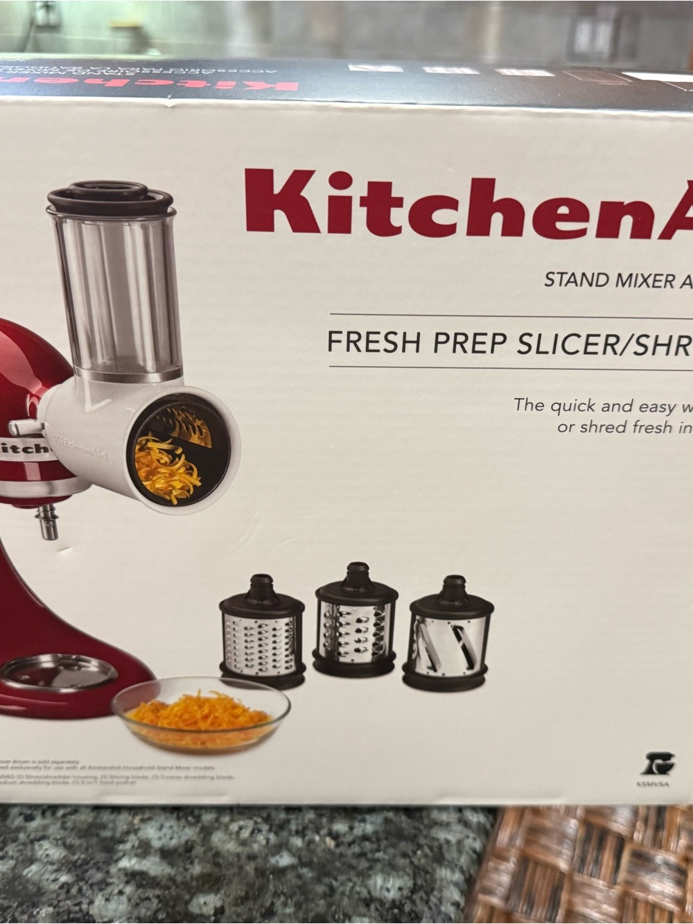 KitchenAid Red Fresh Prep Slicer/Shredder Attachment for Stand Mixers